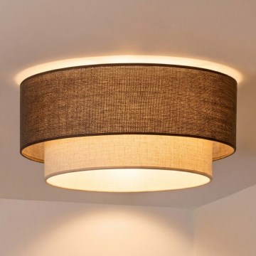 Brilagi - LED-taklampa BOHO ECO 1xE27/10W/230V Ø 40 cm, brun/krämvit