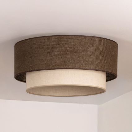 Brilagi - LED-taklampa BOHO ECO 1xE27/10W/230V Ø 40 cm, brun/krämvit