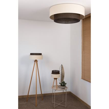 Brilagi - LED taklampa BOHO STYLE 3xE27/15W/230V Ø 80 cm krämvit/brun