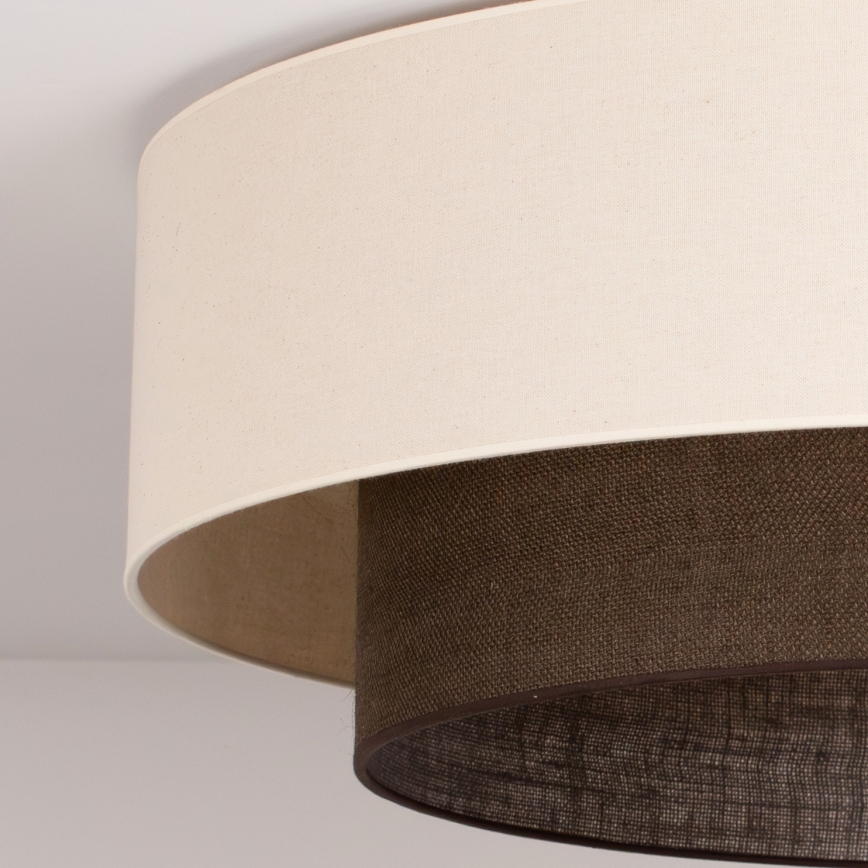 Brilagi - LED taklampa BOHO STYLE 3xE27/15W/230V Ø 80 cm krämvit/brun