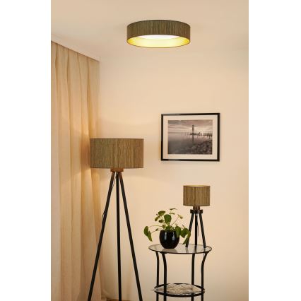 Brilagi - LED Taklampa BOSTON ROLLER LED/24W/230V Ø 45 cm halmfärgad brun/guld