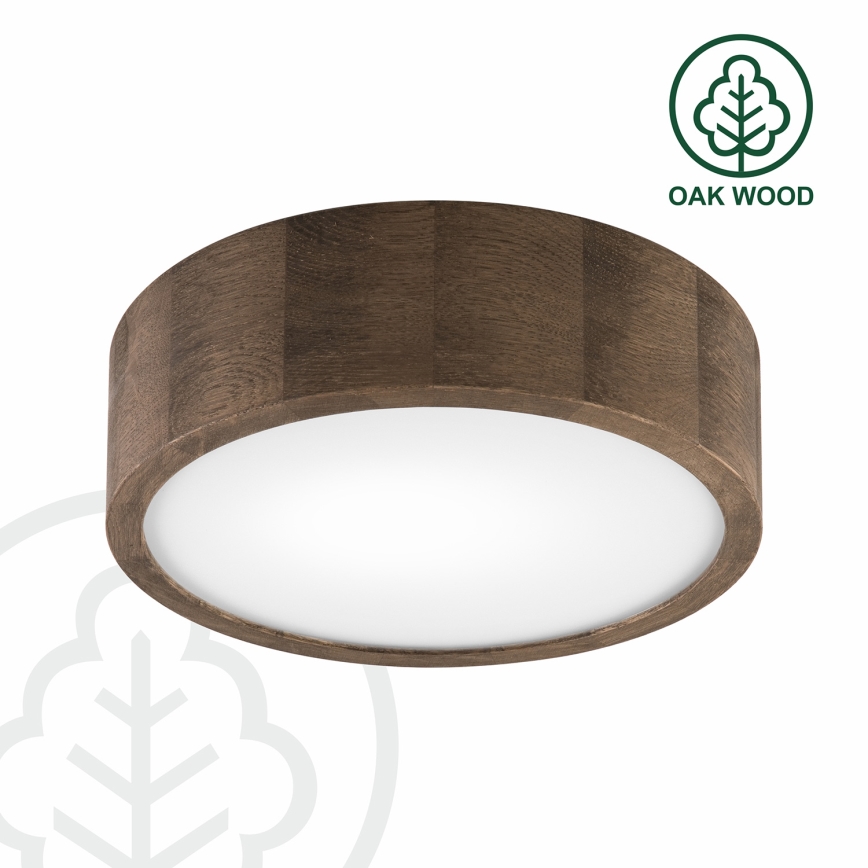 BRILAGI - LED taklampa CARVALHO 1xE27/15W/230V ek/valnöt Ø 27 cm