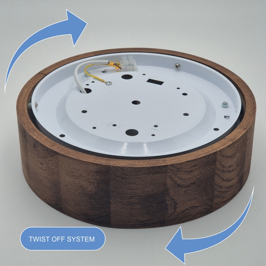 Brilagi - LED Taklampa CARVALHO 1xE27/60W/230V ek körsbär kör 27 cm
