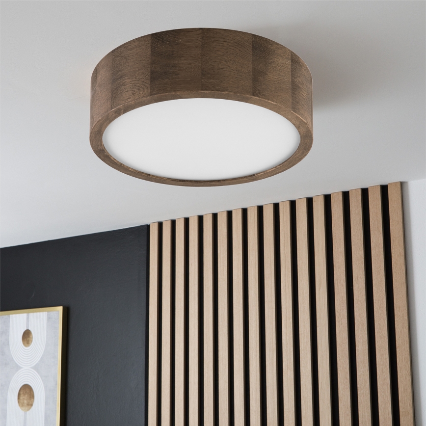 Brilagi - LED Taklampa CARVALHO 1xE27/60W/230V ek valnöt Ø 27 cm