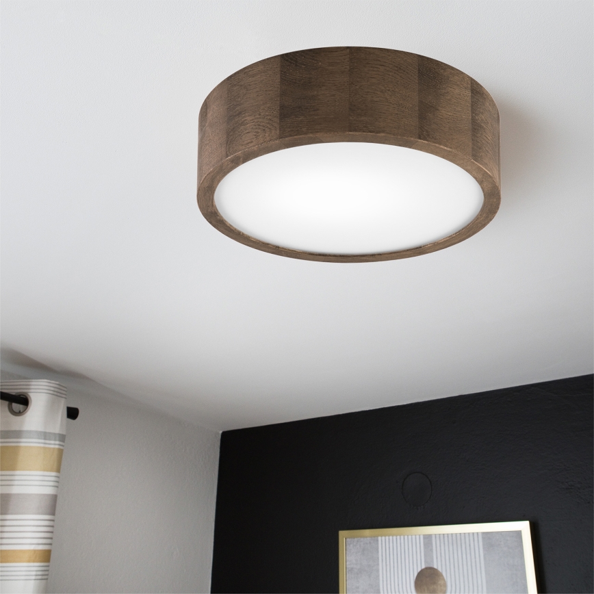 Brilagi - LED Taklampa CARVALHO 1xE27/60W/230V ek valnöt Ø 27 cm