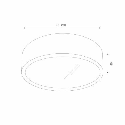 Brilagi - LED Taklampa CARVALHO 1xE27/60W/230V ek valnöt Ø 27 cm