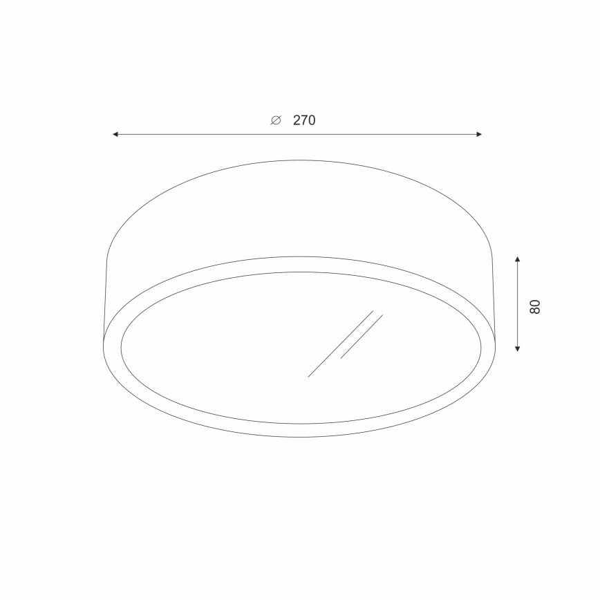 Brilagi - LED Taklampa CARVALHO 1xE27/60W/230V ek valnöt Ø 27 cm
