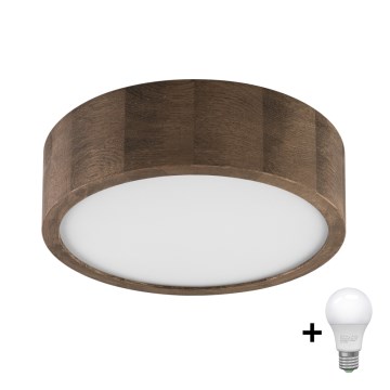 Brilagi - LED Taklampa CARVALHO 1xE27/60W/230V ek valnöt Ø 27 cm