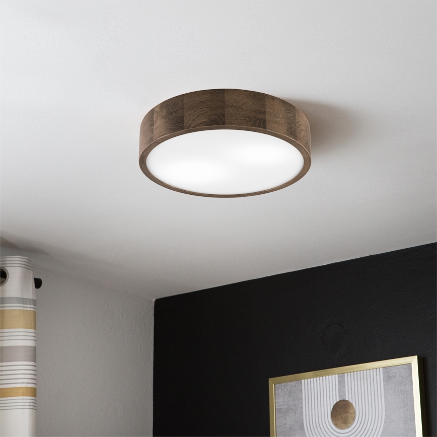 Brilagi - LED Taklampa CARVALHO 2xE27/60W/230V ek valnöt Ø 37 cm