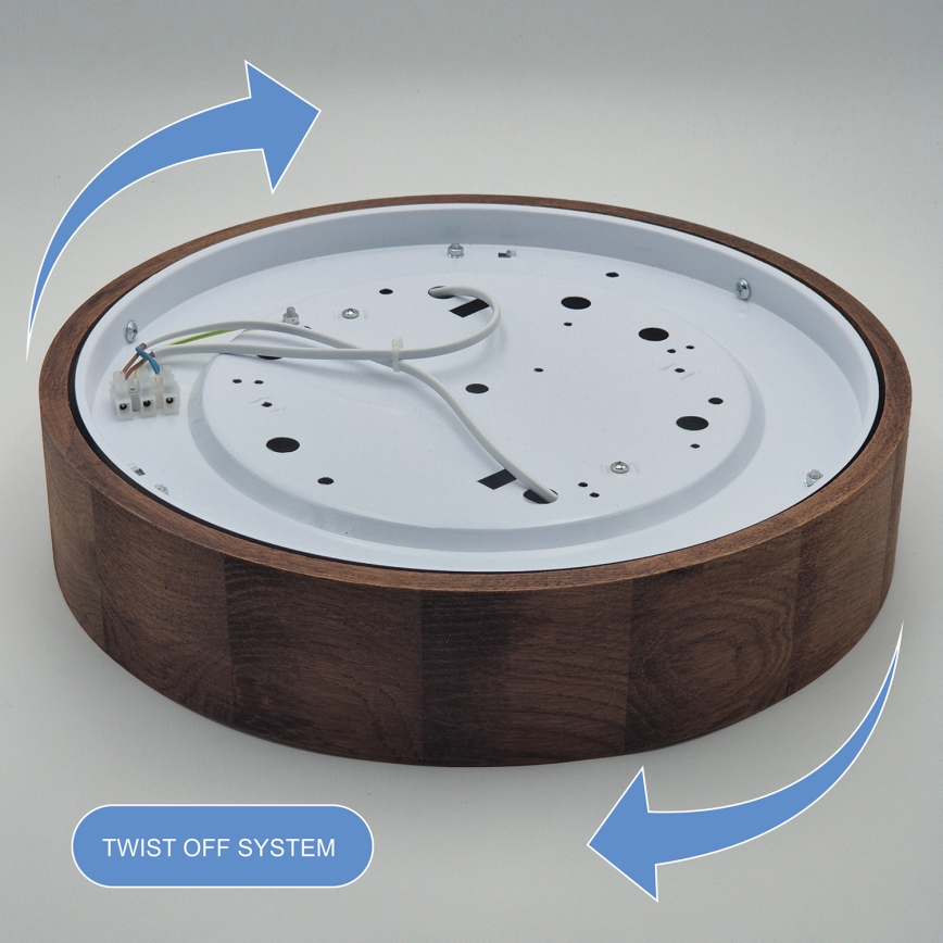Brilagi - LED Taklampa CARVALHO 2xE27/60W/230V ek körsbär, Ø 37 cm