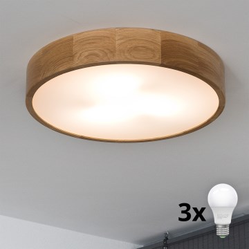 Brilagi - LED-taklampa CARVALHO 3xE27/15W/230V ek Ø 47,5 cm