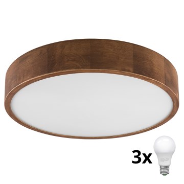 Brilagi - LED Taklampa CARVALHO 3xE27/60W/230V ek körsbär kör 47 cm