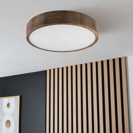 Brilagi - LED Taklampa CARVALHO 3xE27/60W/230V ek valnöt pr. 47 cm