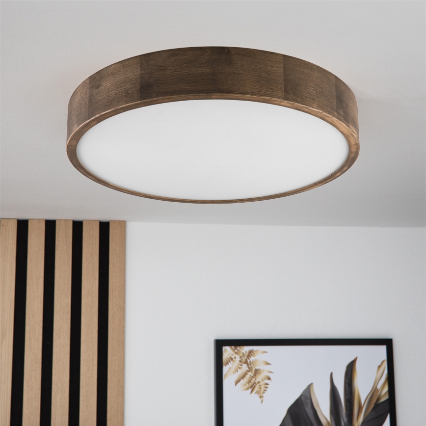 Brilagi - LED Taklampa CARVALHO 3xE27/60W/230V ek valnöt pr. 47 cm