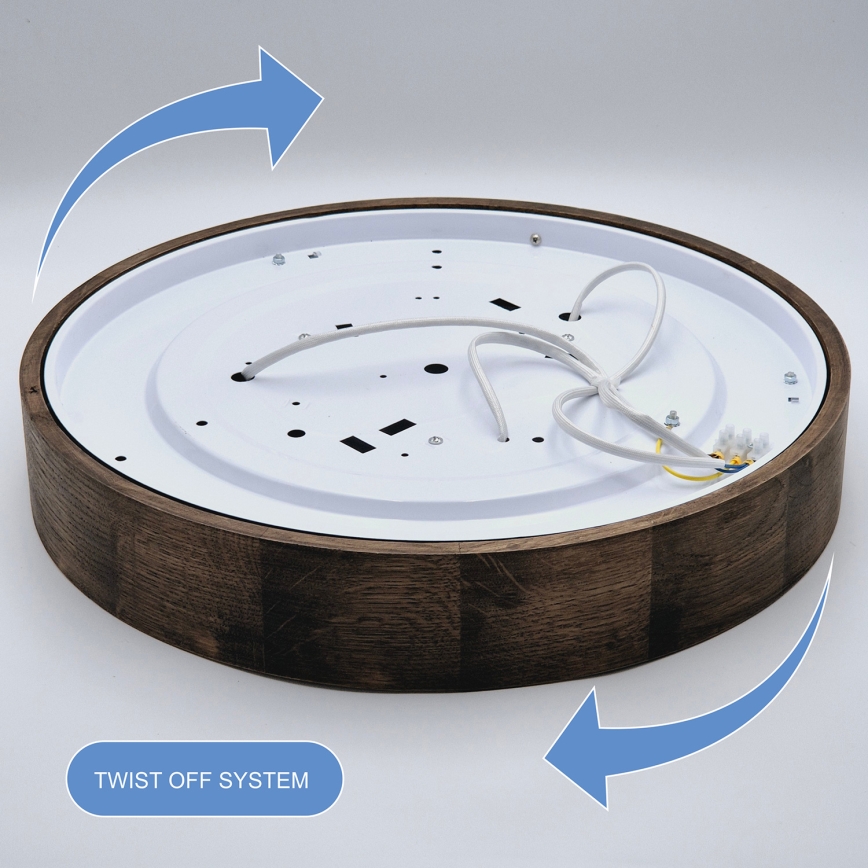 Brilagi - LED Taklampa CARVALHO 3xE27/60W/230V ek valnöt pr. 47 cm
