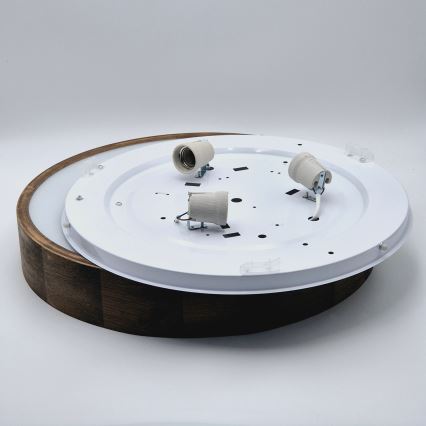 Brilagi - LED Taklampa CARVALHO 3xE27/60W/230V ek valnöt pr. 47 cm