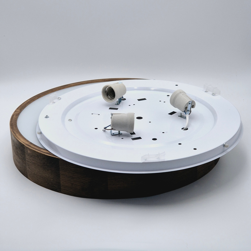 Brilagi - LED Taklampa CARVALHO 3xE27/60W/230V ek valnöt pr. 47 cm