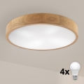 Brilagi - LED-taklampa CARVALHO 4xE27/60W/230V ek diam. 57,5 cm