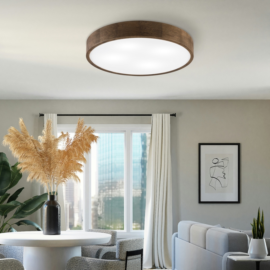 Brilagi - LED taklampa CARVALHO 4xE27/60W/230V ek/valnöt Ø 57,5 cm