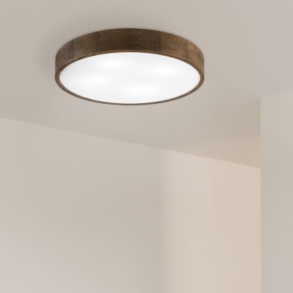 Brilagi - LED taklampa CARVALHO 4xE27/60W/230V ek/valnöt Ø 57,5 cm