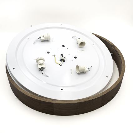 Brilagi - LED taklampa CARVALHO 4xE27/60W/230V ek/valnöt Ø 57,5 cm