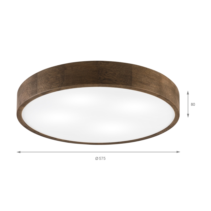 Brilagi - LED taklampa CARVALHO 4xE27/60W/230V ek/valnöt Ø 57,5 cm