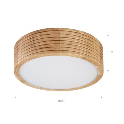 Brilagi - LED-taklampa CARVALHO MODERN 1xE27/60W/230V Ø 27,5 cm ek