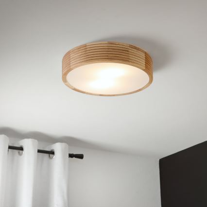 Brilagi - LED-taklampa CARVALHO MODERN 2xE27/60W/230V Ø 37,5 cm ek