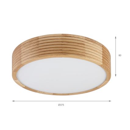 Brilagi - LED-taklampa CARVALHO MODERN 2xE27/60W/230V Ø 37,5 cm ek