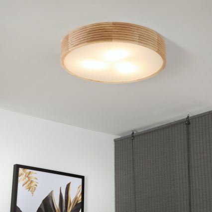 BRILAGI - LED-taklampa CARVALHO MODERN 3xE27/60W/230V Ø 47,5 cm ek