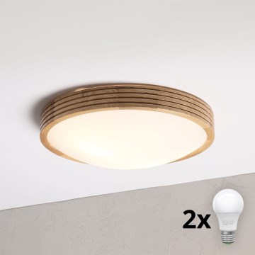 Brilagi - LED taklampa CARVALHO MODERN SLIM 2xE27/60W/230V Ø 37,5 cm ek