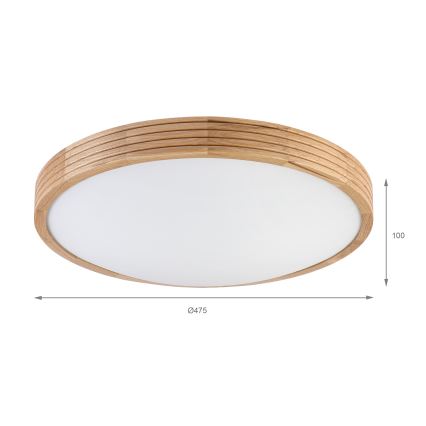 Brilagi - LED taklampa CARVALHO MODERN SLIM 3xE27/60W/230V Ø 47,5 cm ek