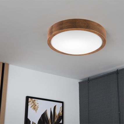 Brilagi - LED-taklampa CARVALHO SLIM 1xE27/15W/230V ek/körsbär Ø 27 cm