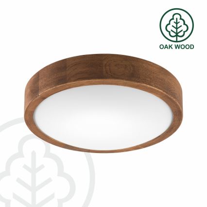 Brilagi - LED-taklampa CARVALHO SLIM 1xE27/15W/230V ek/körsbär Ø 27 cm