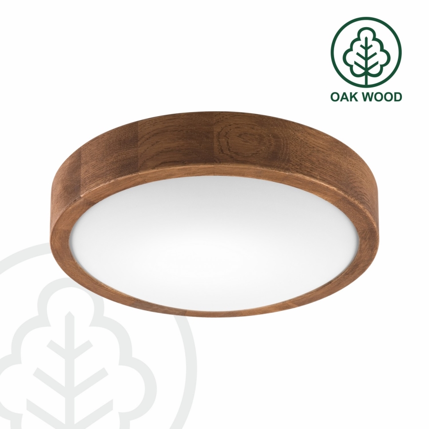 Brilagi - LED-taklampa CARVALHO SLIM 1xE27/15W/230V ek/körsbär Ø 27 cm