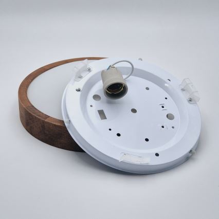 Brilagi - LED-taklampa CARVALHO SLIM 1xE27/15W/230V ek/körsbär Ø 27 cm