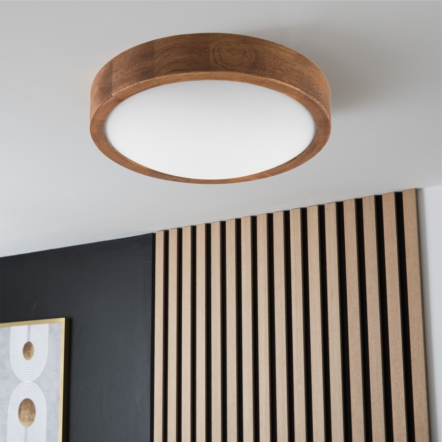 Brilagi - LED taklampa CARVALHO SLIM 1xE27/60W/230V ek körsbär diameter 27 cm