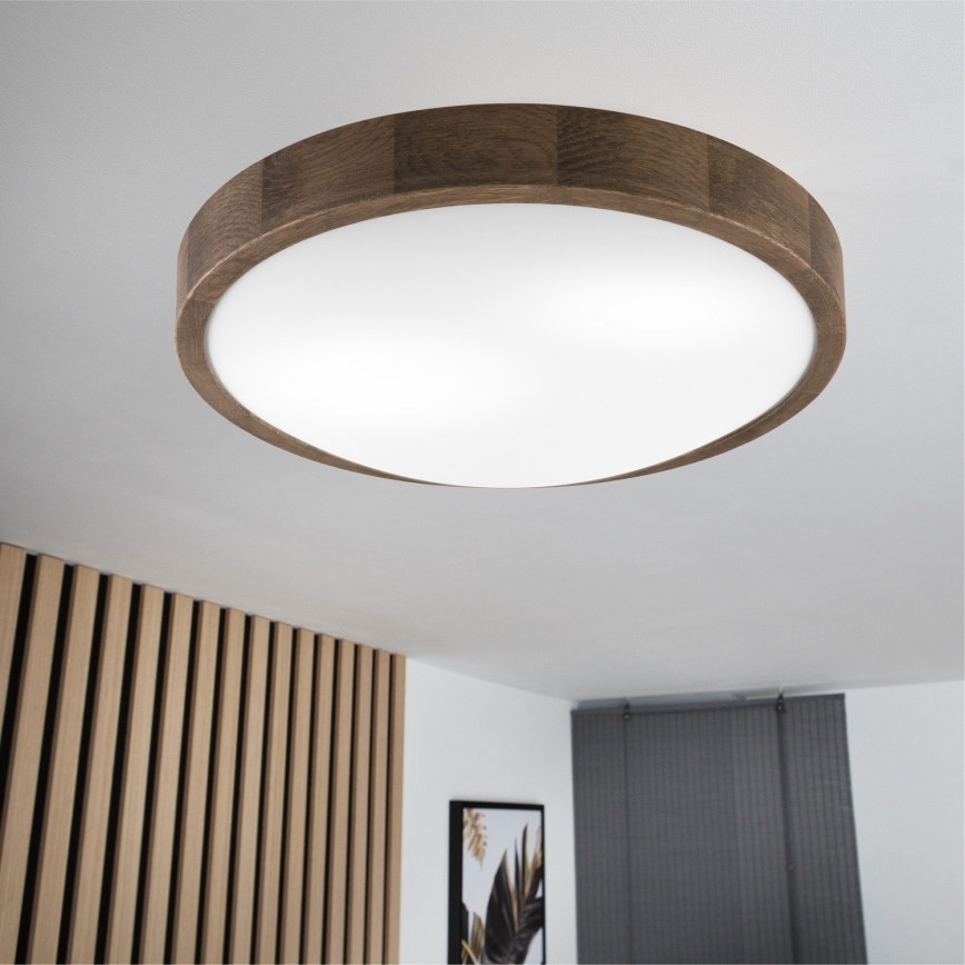 BRILAGI - LED taklampa CARVALHO SLIM 2xE27/15W/230V ek/valnöt Ø 37 cm