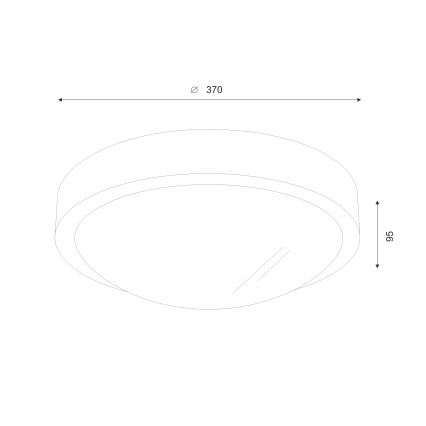 Brilagi - LED Taklampa CARVALHO SLIM 2xE27/60W/230V ek körsbär kör 37 cm