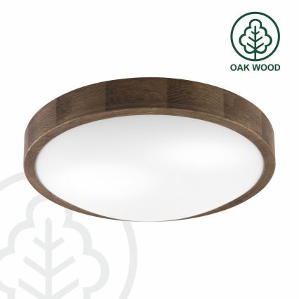 Brilagi - LED Taklampa CARVALHO SLIM 2xE27/60W/230V ek valnöt Ø 37 cm