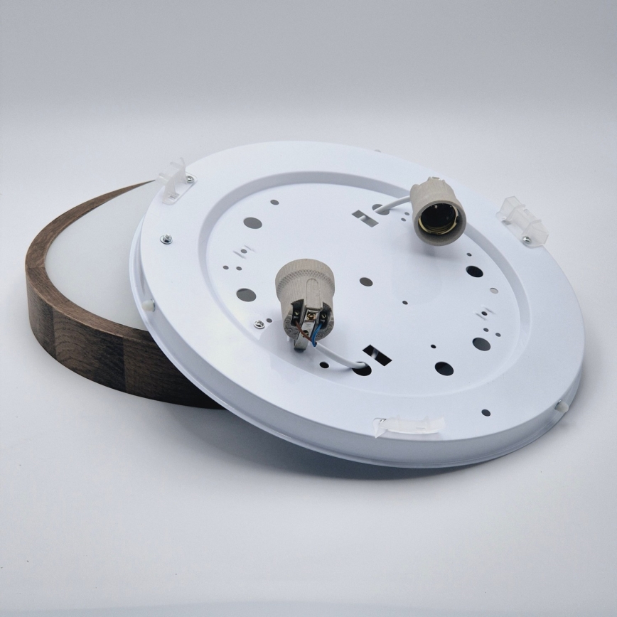 Brilagi - LED Taklampa CARVALHO SLIM 2xE27/60W/230V ek valnöt Ø 37 cm