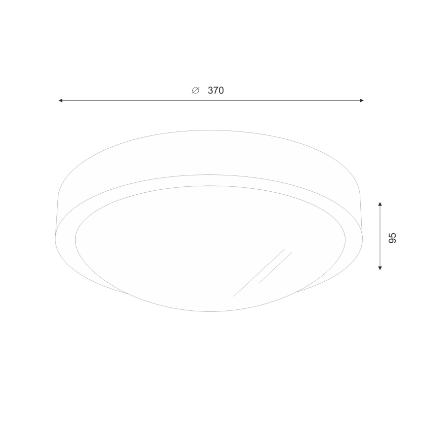 Brilagi - LED Taklampa CARVALHO SLIM 2xE27/60W/230V ek valnöt Ø 37 cm