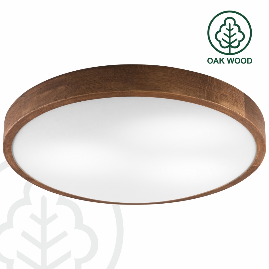 BRILAGI - LED-taklampa CARVALHO SLIM 3xE27/15W/230V, ek-körsbär, Ø 47 cm