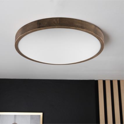 Brilagi - LED Taklampa CARVALHO SLIM 3xE27/60W/230V ek valnöt Ø 47 cm