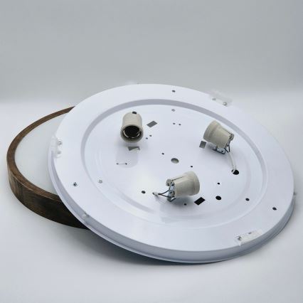 Brilagi - LED Taklampa CARVALHO SLIM 3xE27/60W/230V ek valnöt Ø 47 cm