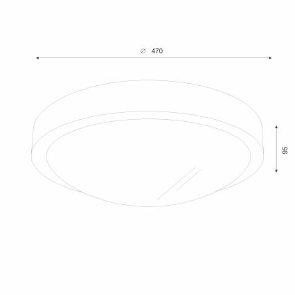 Brilagi - LED Taklampa CARVALHO SLIM 3xE27/60W/230V ek valnöt Ø 47 cm