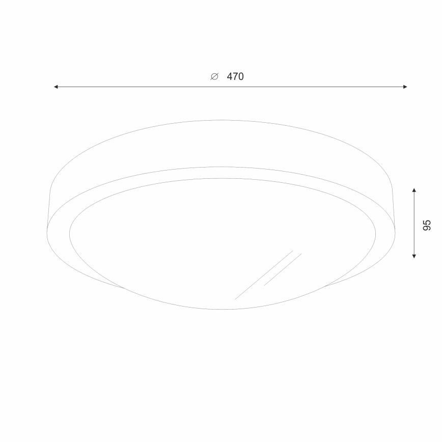 Brilagi - LED Taklampa CARVALHO SLIM 3xE27/60W/230V ek valnöt Ø 47 cm