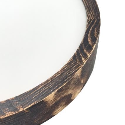 Brilagi - LED taklampa CARVALHO SLIM SMOKEY LED/20W/230V ek Ø 27,5 cm