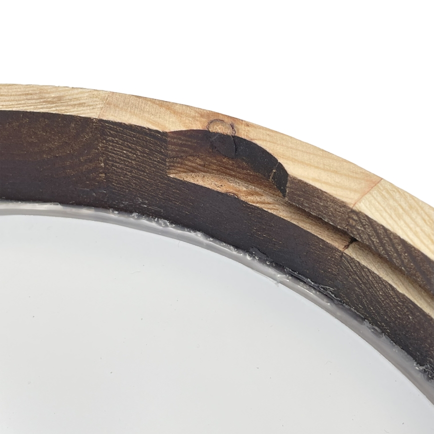 Brilagi - LED taklampa CARVALHO SLIM SMOKEY LED/20W/230V ek Ø 27,5 cm