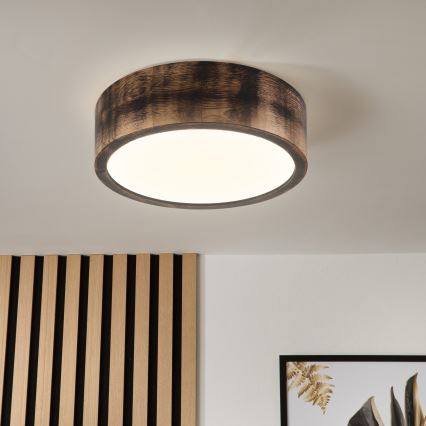 Brilagi - LED-taklampa CARVALHO SMOKEY LED/20W/230V ek Ø 27,5 cm